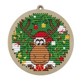 KF022-8-2 Christmas ball. Deer 7 cm