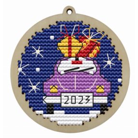 KF022-8-3 Christmas ball. Car 7 cm