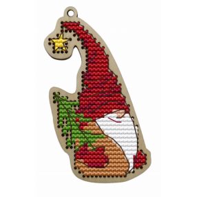 KF022-80 Gnome with Christmas tree 5x8,5 cm