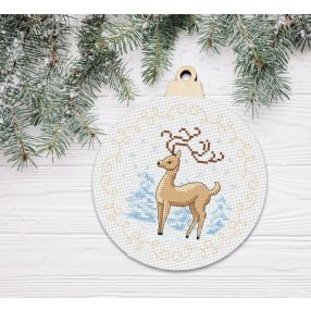Z10399 Christmas ball with a reindeer 15 cm
