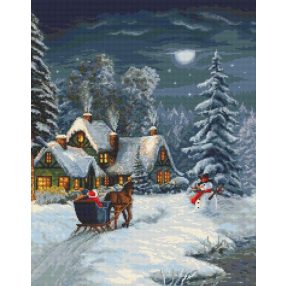 Z10723 Christmas night by sleigh 35x45 cm