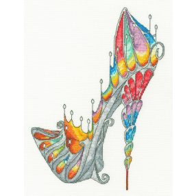 XSK07 Sally King - Stained Glass Slipper 22x29 cm