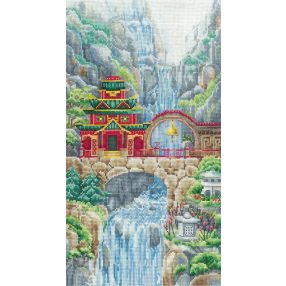 SANV-39 Waterfall temple 19x34 cm