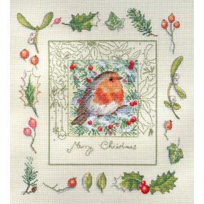 SK224 The Christmas Robin 26x27,5 cm