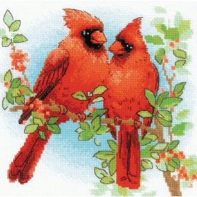 2096 Red Cardinals 20x20 cm