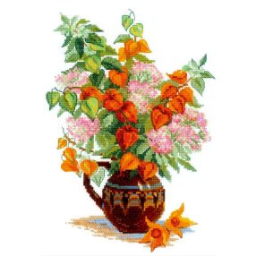 2086 Bouquet with Physalis 21x30 cm