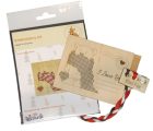 KF022-132 Wooden Postcard I love you-Bear 9x11 cm