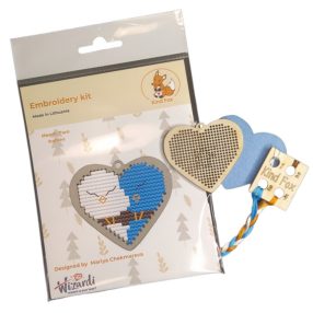 KF022-23-5 Heart. Two halves 5,5x5 cm