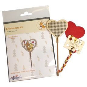 KF022-24-1 Topper. Heart. Bears 5,5x15 cm