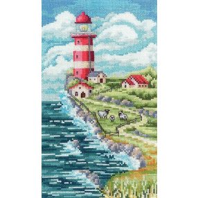 SANP-64 Landscape with a lighthouse 12,5x21,5 cm