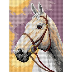 3373 Fehér ló 30x40 cm