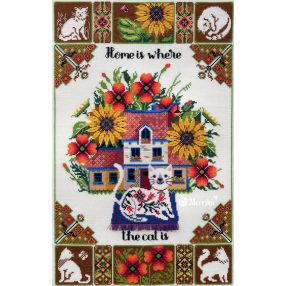 SK220 Home is where the cat is 27x43 cm