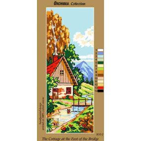 sah15j Házikó a híd lábánál 18x50 cm