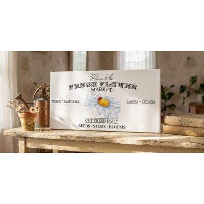   2481 Welcome to the fresh flower market - katica 40x20 cm (fa)