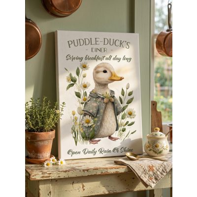 2457 Puddle ducks diner 40x30 cm (fa)