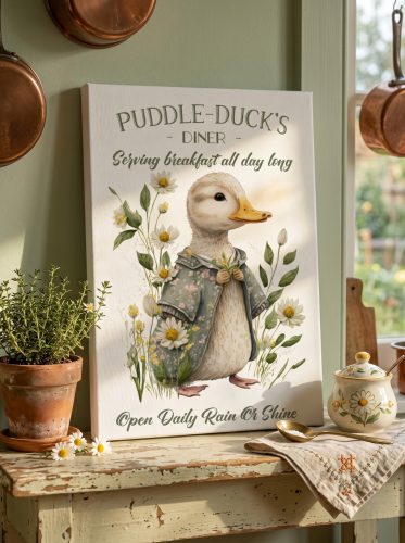 2457 Puddle ducks diner 40x30 cm (fa)