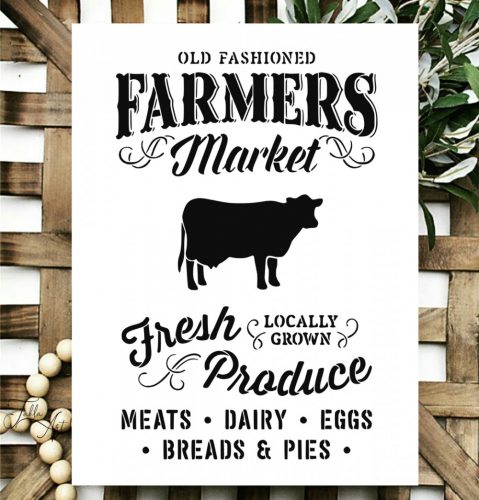 2294 Old fashioned farmers market 19x30,5 cm (fa)