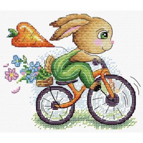 SV804 Bizikliző nyuszi 13x15 cm