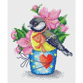 SM634 Spring titmouse 14x12 cm