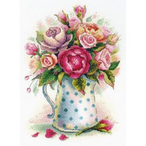 SA052 Bouquet of lovely roses 29x21 cm