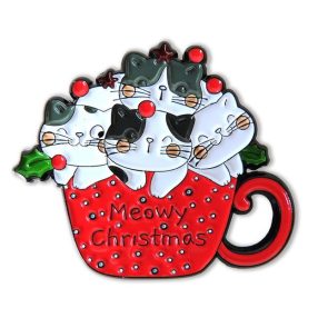 Leti 14341 Meowy Christmas - tűmágnes 4x3,5 cm