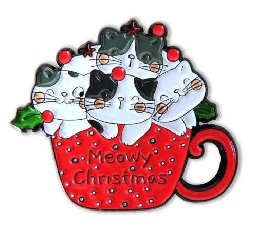 Leti 14341 Meowy Christmas - tűmágnes 4x3,5 cm