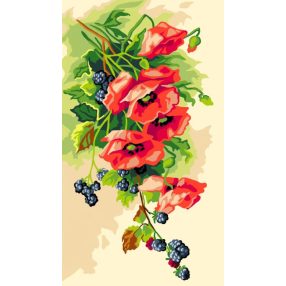 SAC135 C.Klein-Pipacsok és szeder 40x70 cm