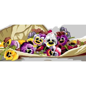 SAC137 P.de Longpre-Virág kompozíció 30x70 cm