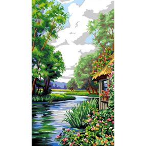 SAC140 LA Knight - Házikó a Launay folyó mellett 40x70 cm