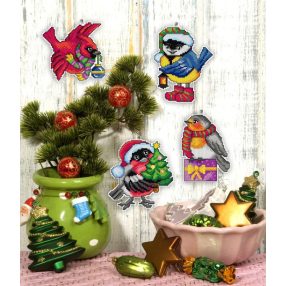 SA7694 Christmas birds 9x11 cm