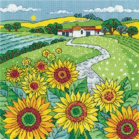 hc-1542a Sunflower Landscape 20,5x20,5 cm