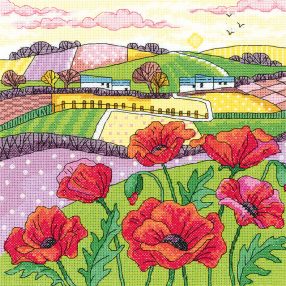 hc-1475a Poppy Landscape 20,5x20,5 cm