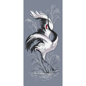 ZS10527 Cranes singing 30x66 cm