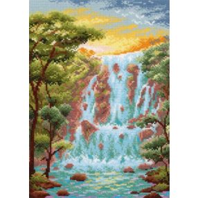 SNV814 Steep waterfall 26x17 cm