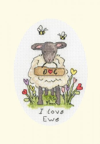 XGC40 Eleanor Teasdale - I Love Ewe - üdvözlőlap 13x9 cm