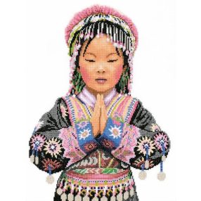 PN-0200962 Thai hill tribe girl 29x39 cm