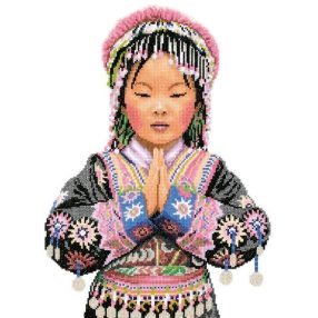 PN-0200967 Thai hill tribe girl 29x39 cm