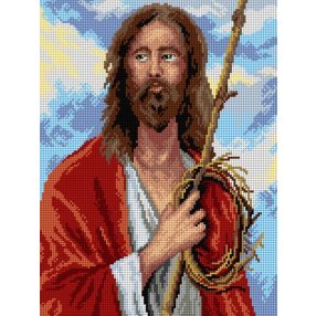 3579 Jan Styka - Krisztus töviskoronával 30x40 cm