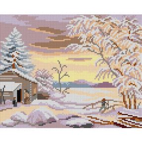 3597 Ferdinand von Wright - Téli napfelkelte 24x30 cm