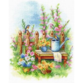 SA067 Blooming garden 21x17 cm