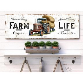 2760 Farm life, traktor - családnévvel 