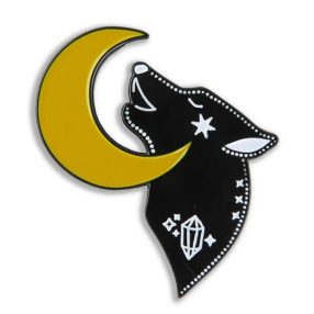 Leti 14347 Farkas és hold - tűmágnes 3,5x4 cm