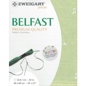Zweigart Belfast Leaves 3609-6369 32ct 48x68 cm