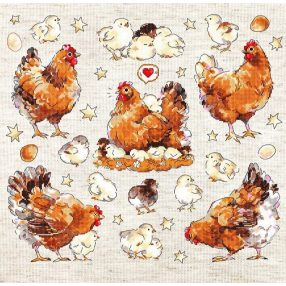Leti 8819 Pied Hens 33x30 cm