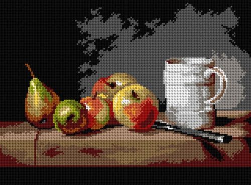 3614 Jean Chardin - Csendélet csuporral, almával és körtével 30x40 cm