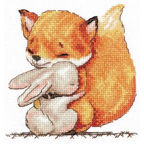 SANR-18 Fox and rabbit 12x11 cm
