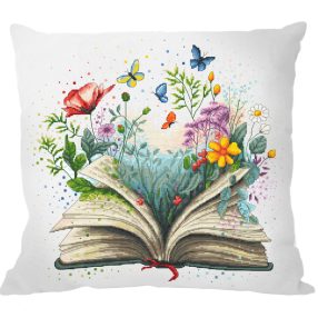 ZU 10769-01 Cushion - Flower book 40x40 cm