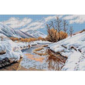 3494 Peder M. Monsted-Téli nap Engadinban 40x60 cm