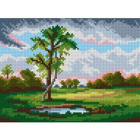 3450 Theodore Rousseau-Tájkép alakokkal 18x24 cm