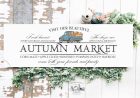 2387 Autumn Market Blue Truck 60x20 cm